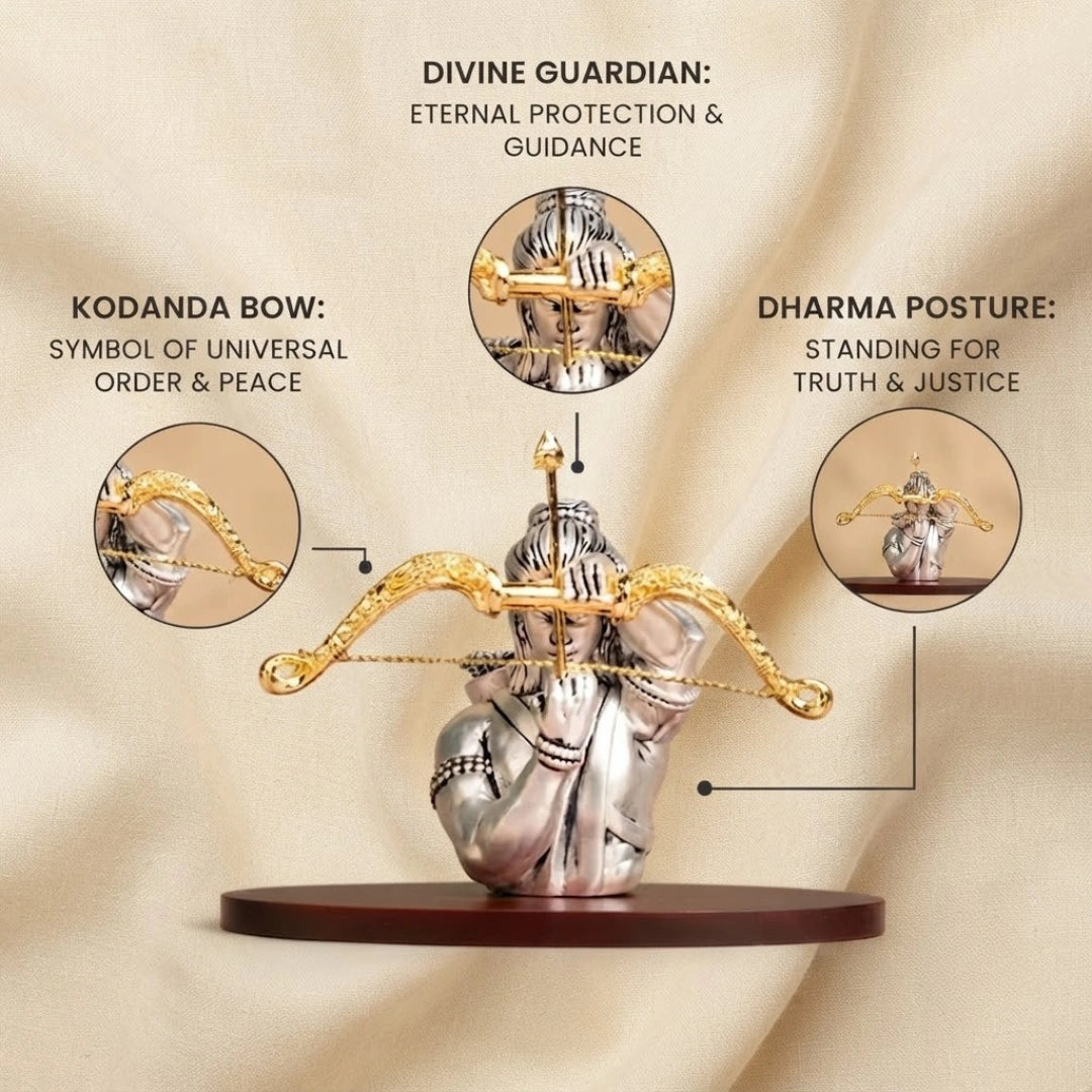 999 Silver Plated Shri Ram