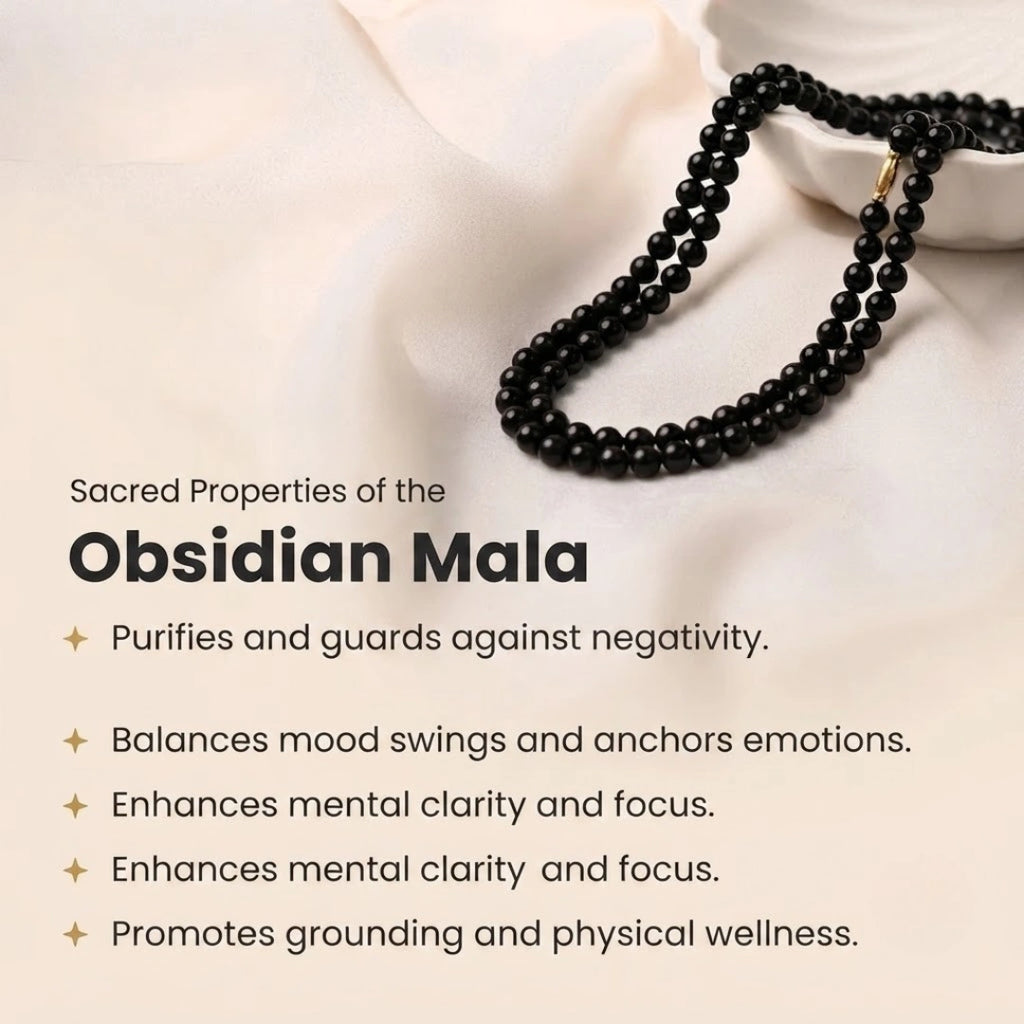 Black Obsidian Mala