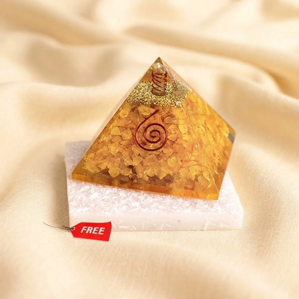 Citrine Pyramid with Free Raw