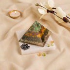 Dhan Yog Pyramid Free Square Raw Selenite Plate
