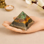 Dhan Yog Pyramid Free Square Raw Selenite Plate