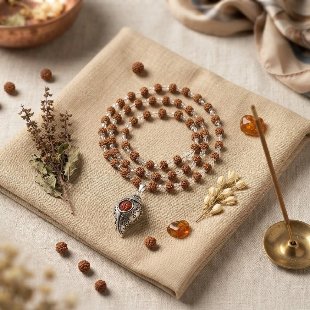 Divya Shankh Rudraksha Mala