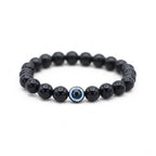Evil Eye Bracelet with Black Obsidian
