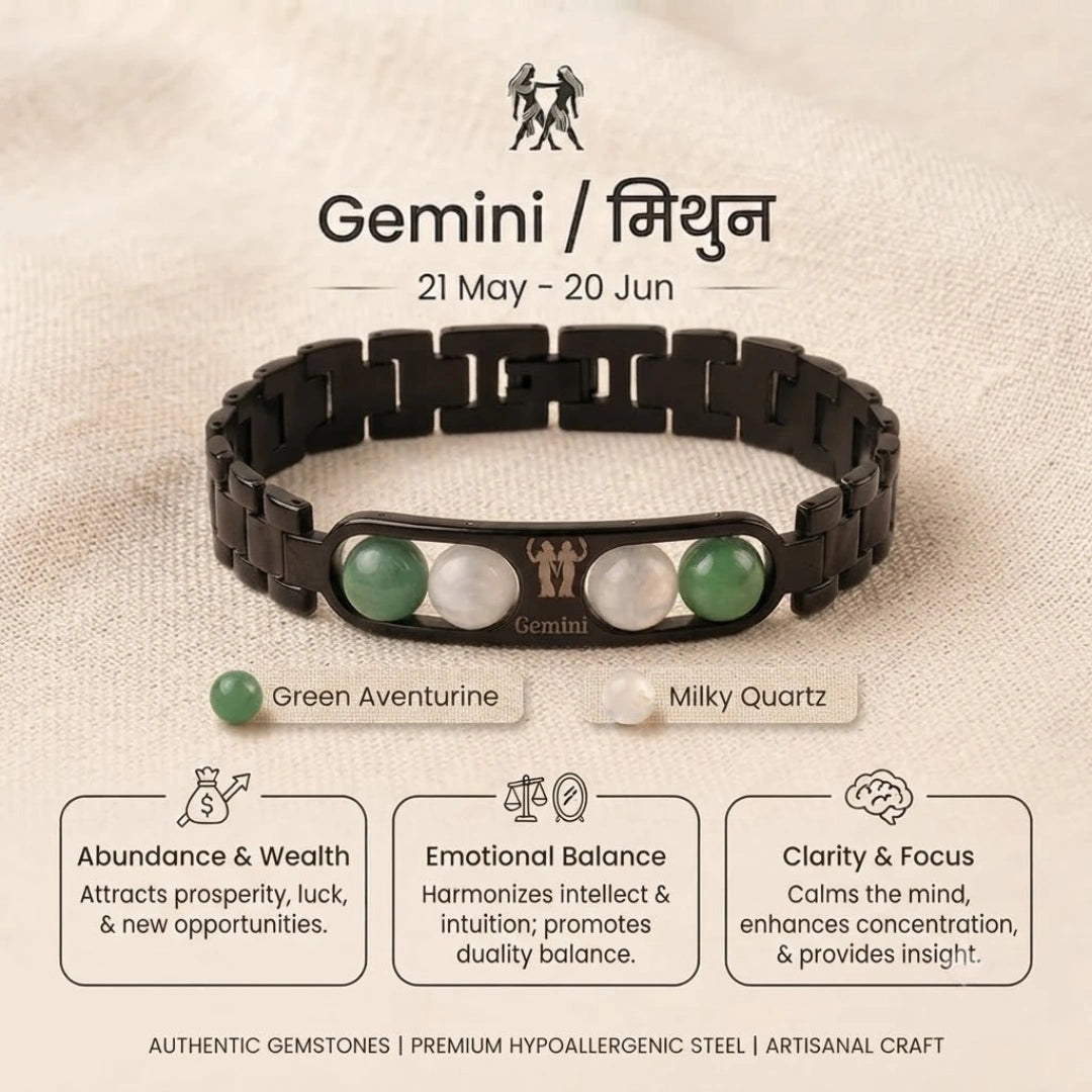 Gemini Zodiac Metal Bracelet