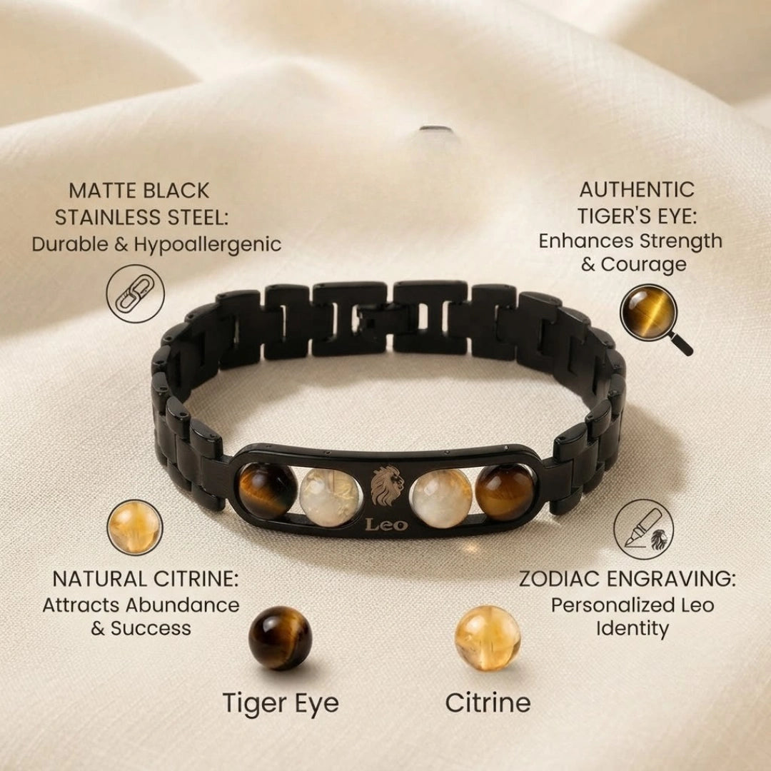Leo Zodiac Metal Bracelet