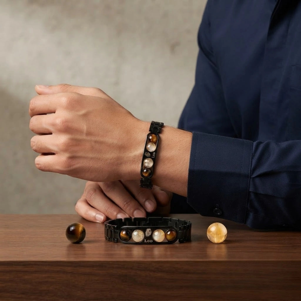 Leo Zodiac Metal Bracelet
