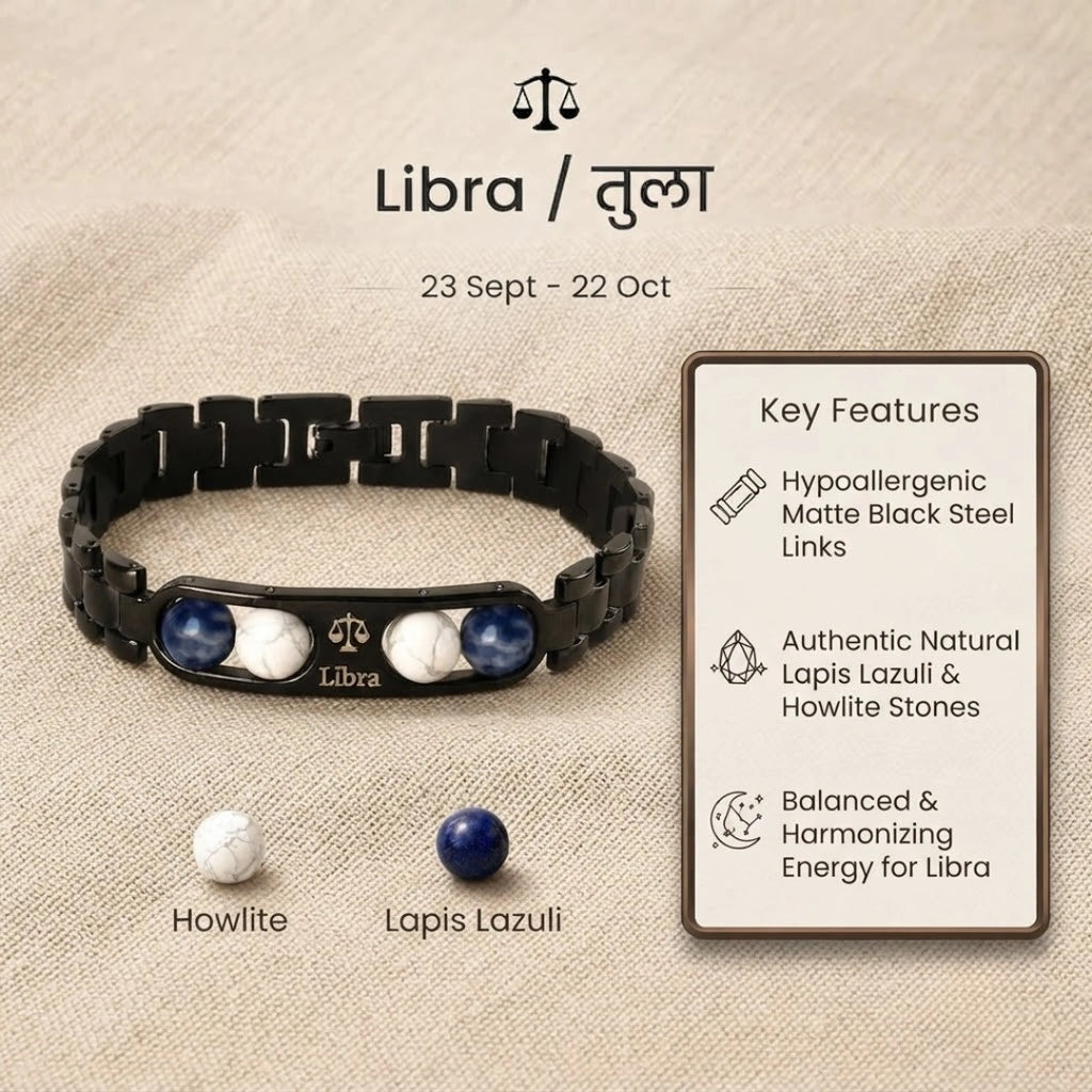 Libra Zodiac Metal Bracelet