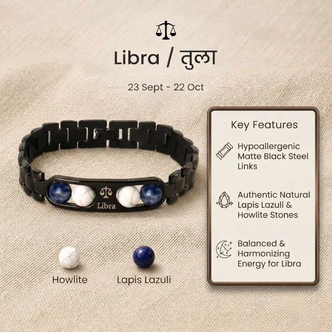 Libra Zodiac Metal Bracelet