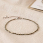 Maha Lakshmi Siddh Raw Pyrite Anklet