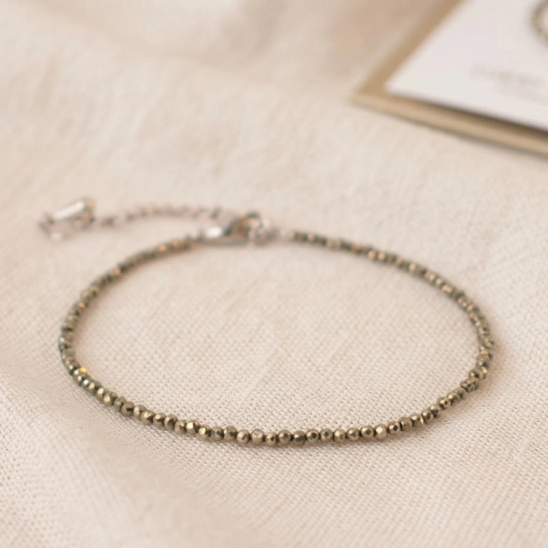 Maha Lakshmi Siddh Raw Pyrite Anklet