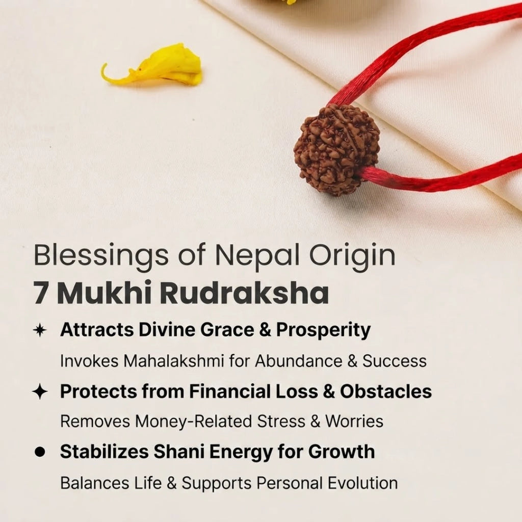 Nepal Origin 7 Mukhi Rudraksha