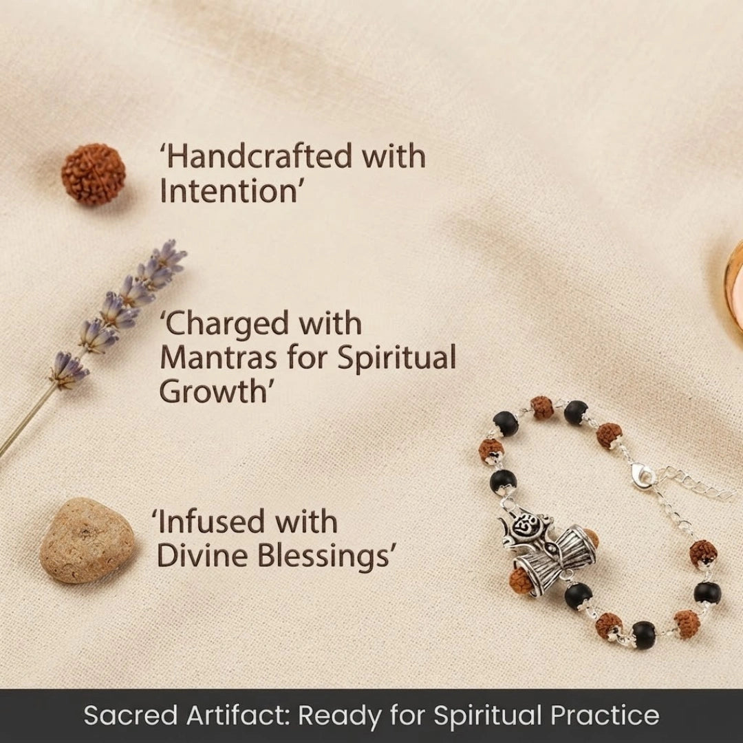 Om Trinetra Trishul Damru Karungali Rudraksha