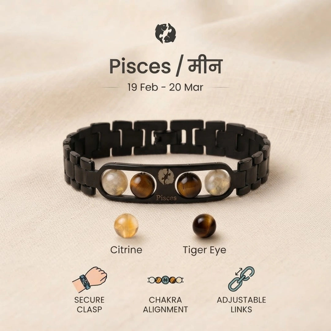 Pisces Zodiac Metal Bracelet