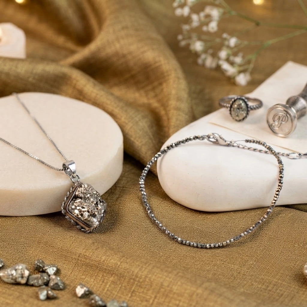 Princess Combo Pyrite Anklet Pendant