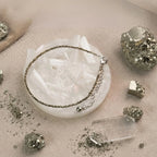 Pyrite Anklet with Raw Selenite Plate