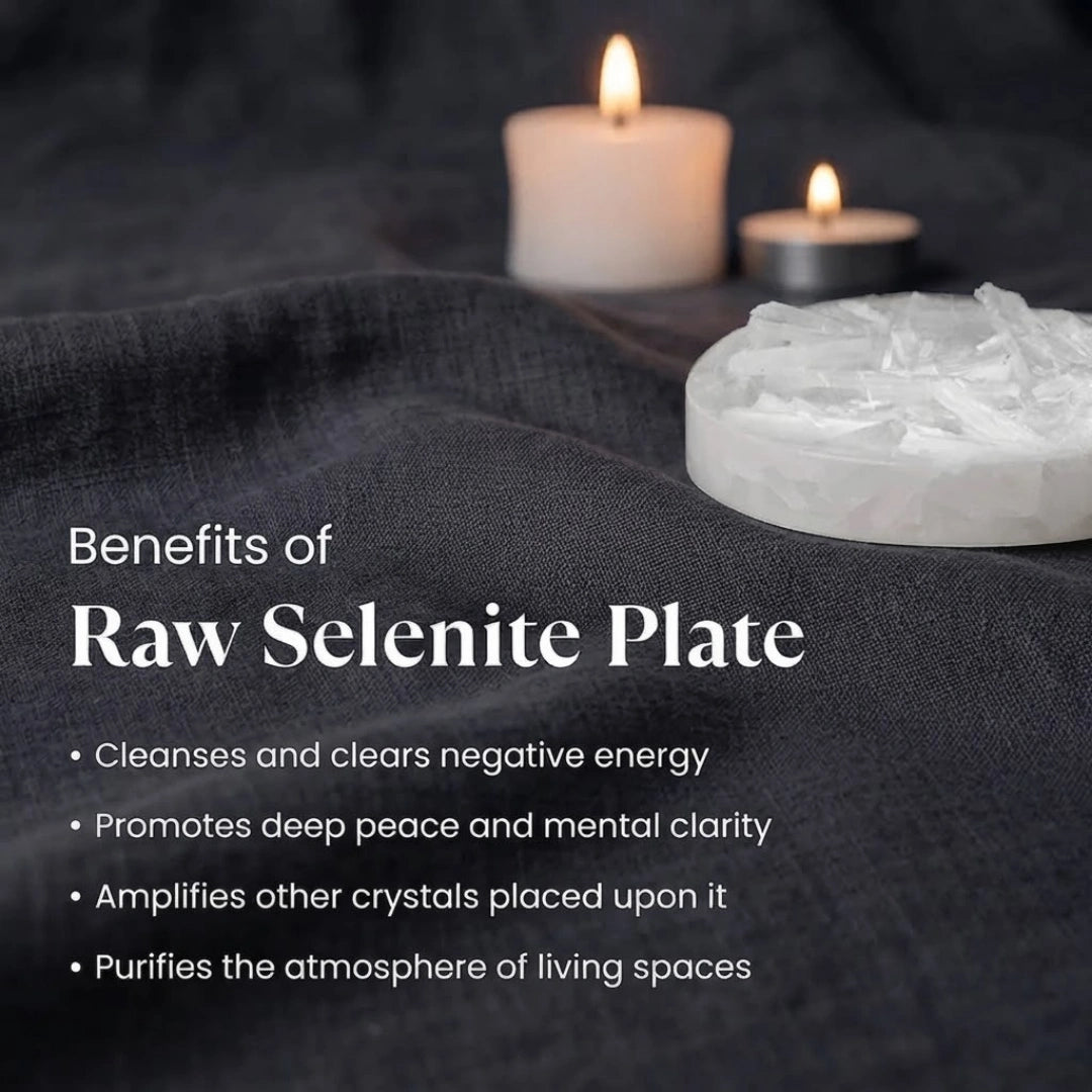 Pyrite Anklet with Raw Selenite Plate