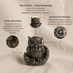 Pyrite Owl with Free Square Selenite