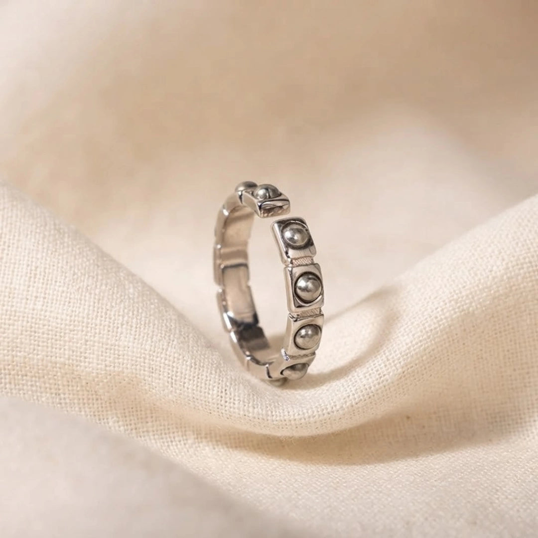Pyrite Stud Ring