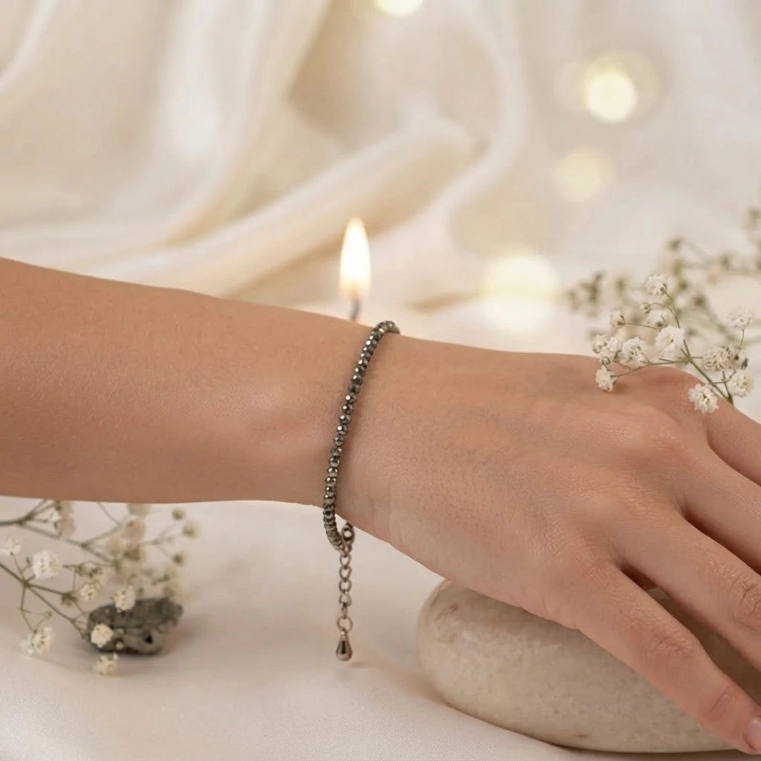 Raw Pyrite Anklet