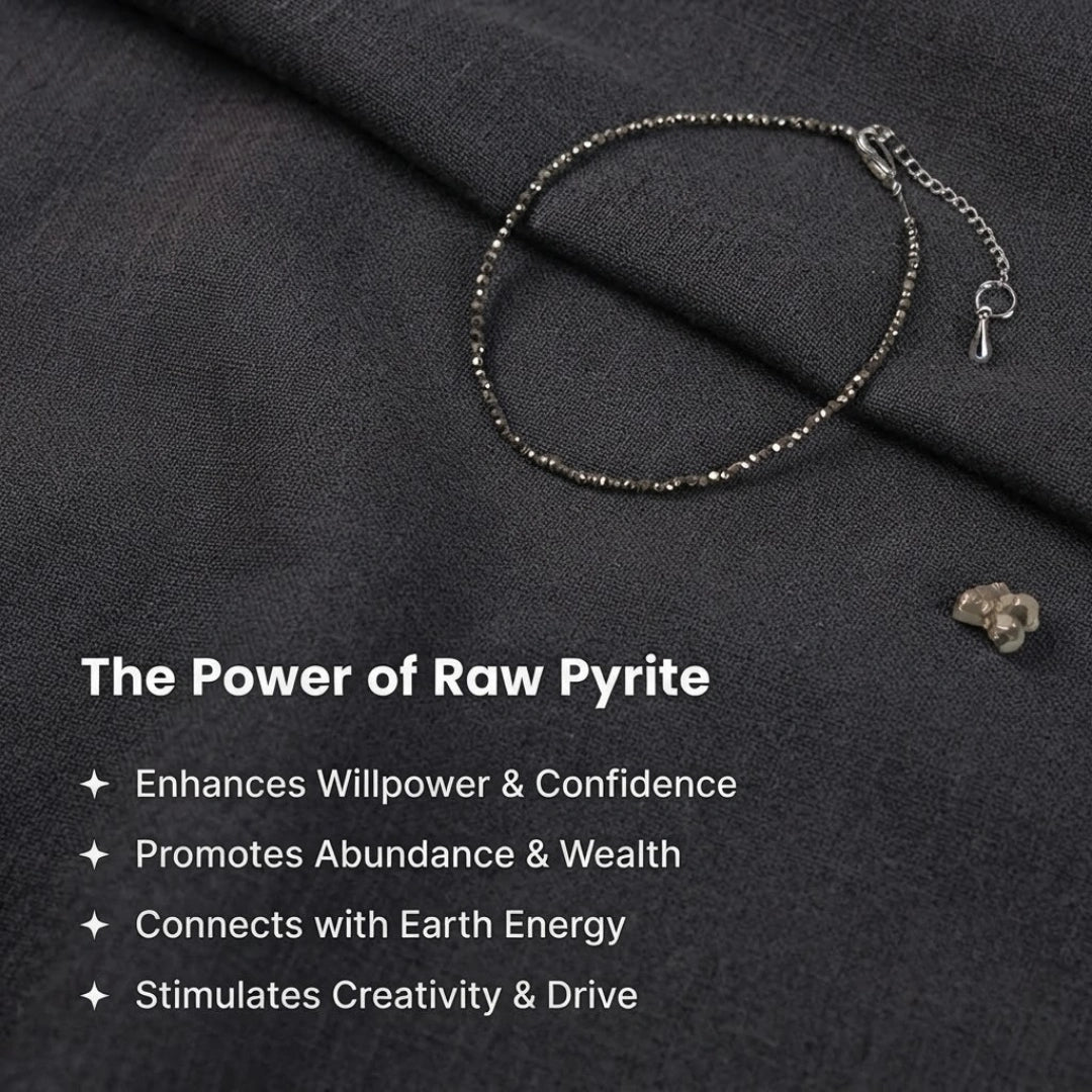 Raw Pyrite Anklet Set Of 2