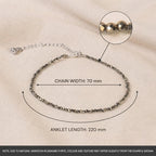 Rinmukteshwar Siddh Raw Pyrite Anklet