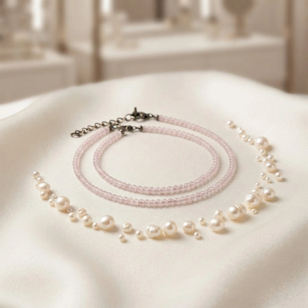 Rose Quartz Anklet