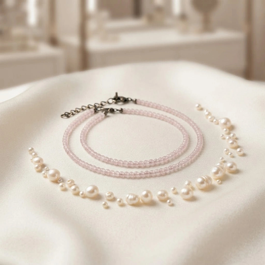 Rose Quartz Anklet