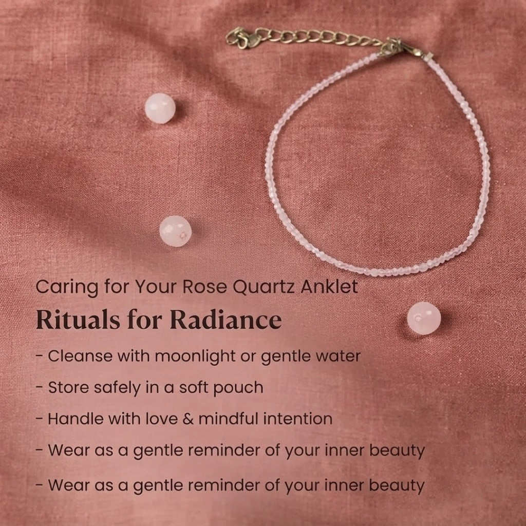 Rose Quartz Anklet