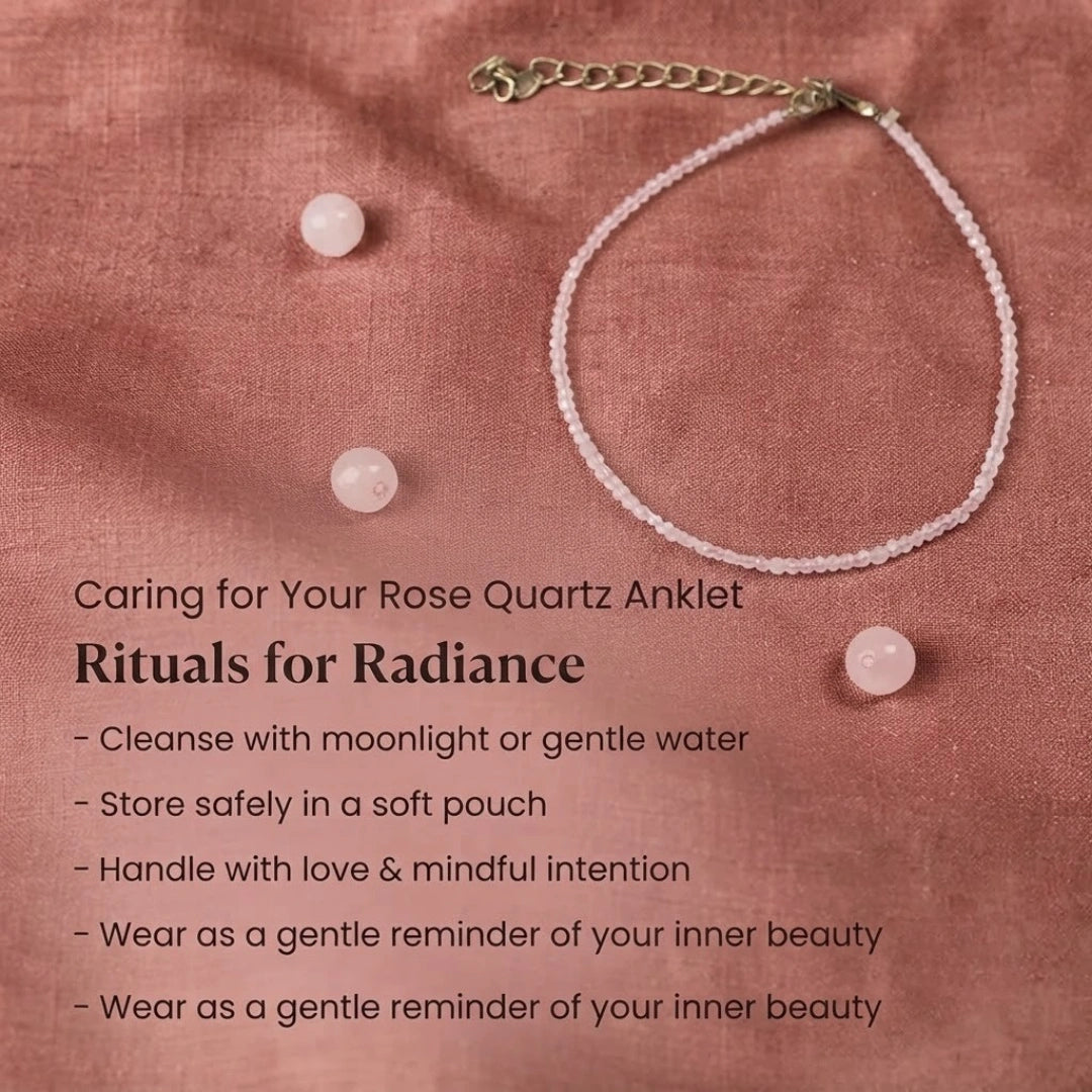 Rose Quartz Anklet