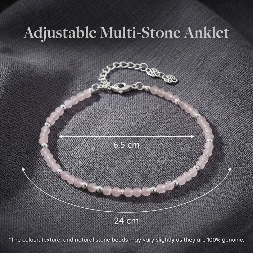 Rose Quartz Anklet