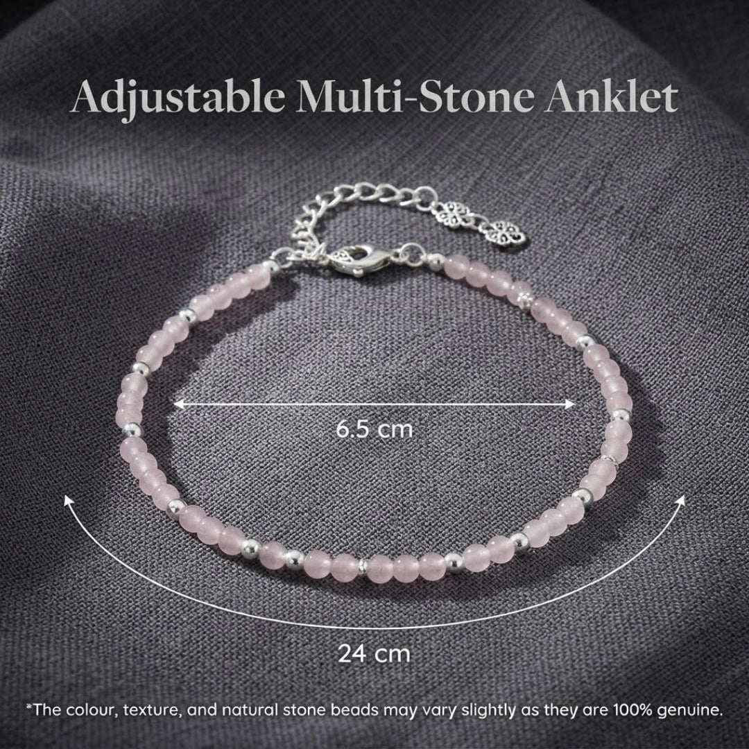 Rose Quartz Anklet
