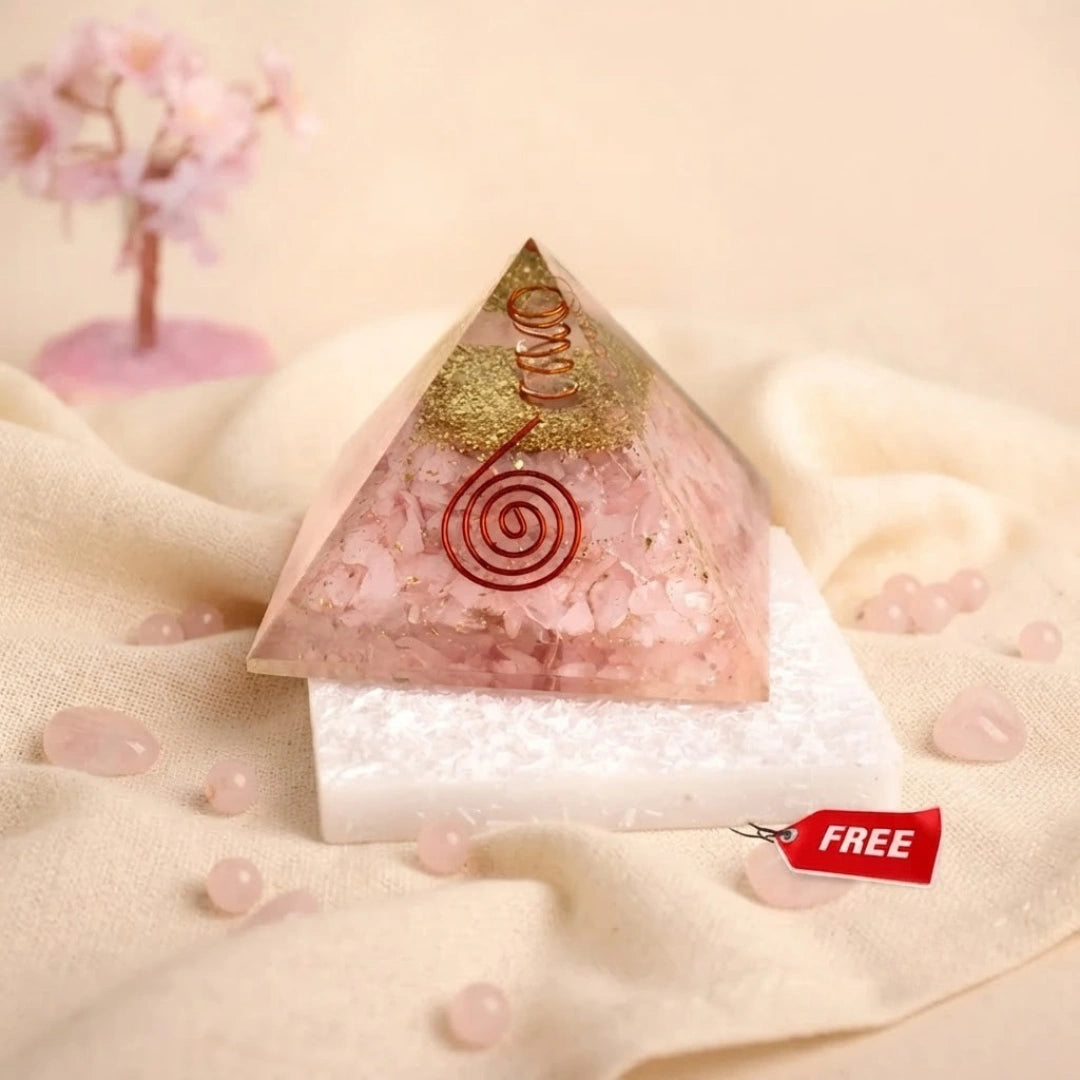 Rose Quartz Pyramid Free Raw