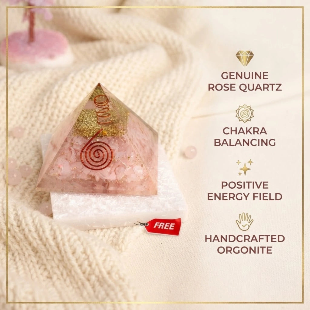 Rose Quartz Pyramid Free Raw