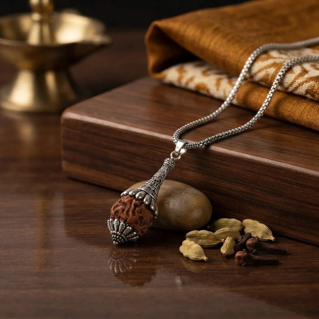 Rudraksha Hanuman Gada Pendant