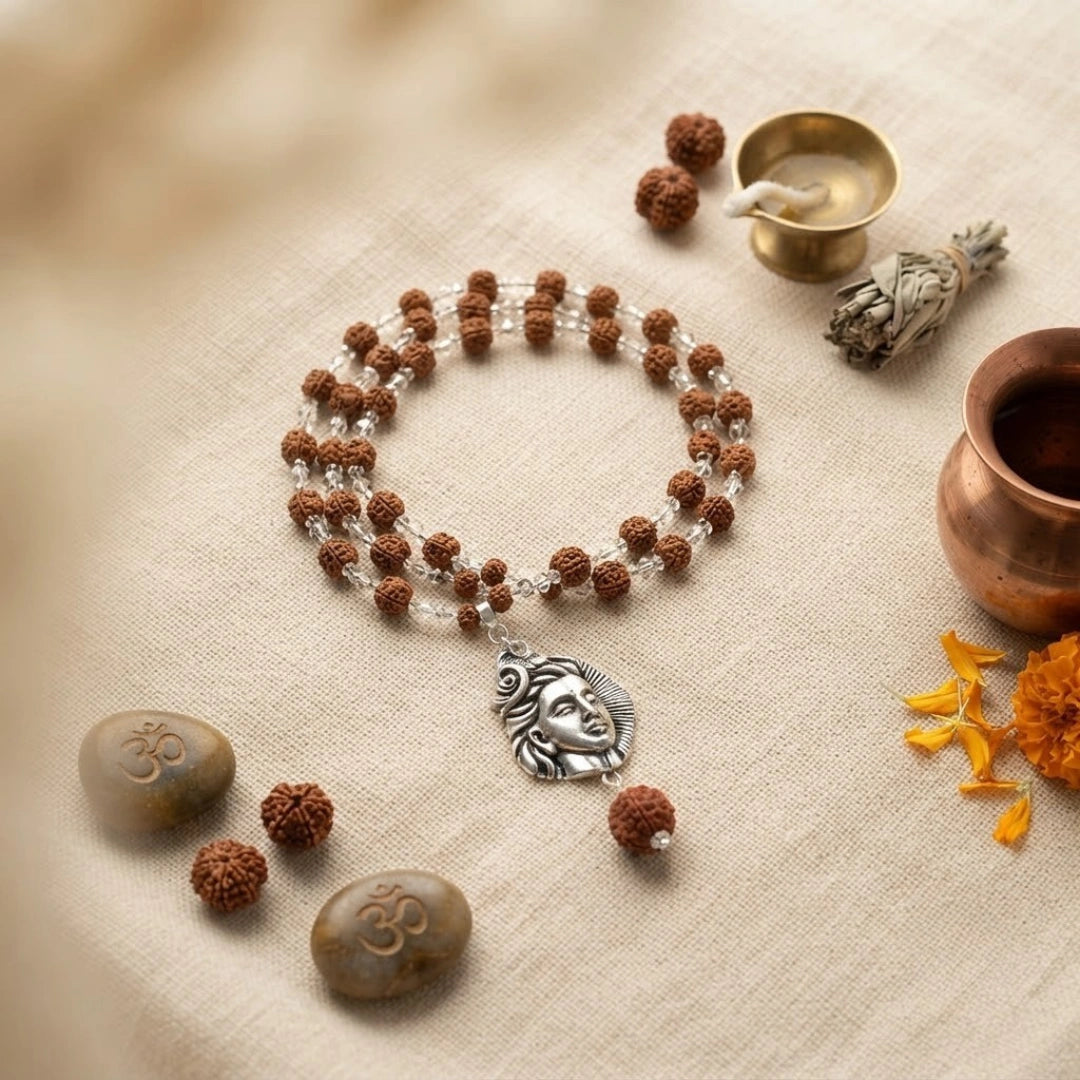 Shiv Rudraksha Mala with Adiyogi
