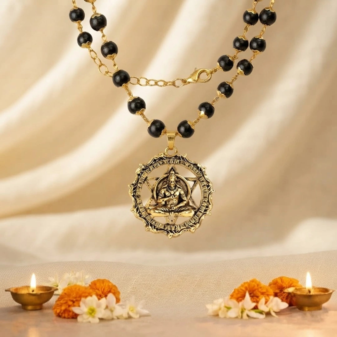 Siddh Gold Plated Karungali Mala