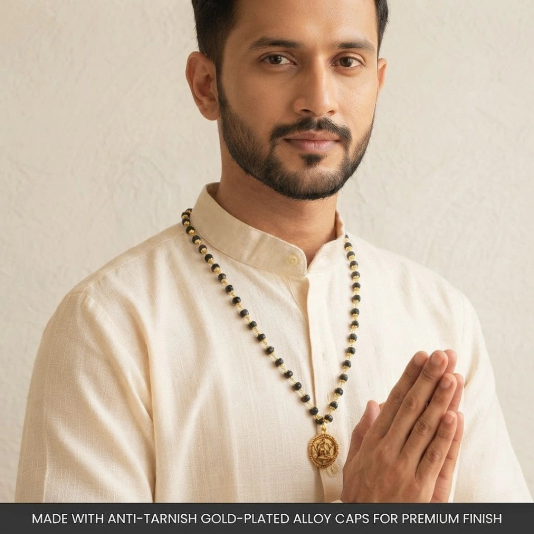 Siddh Gold Plated Karungali Mala