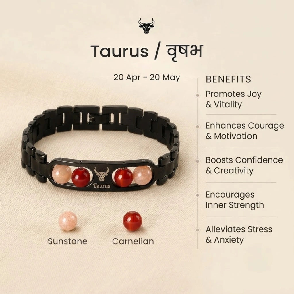 Taurus Zodiac Metal Bracelet