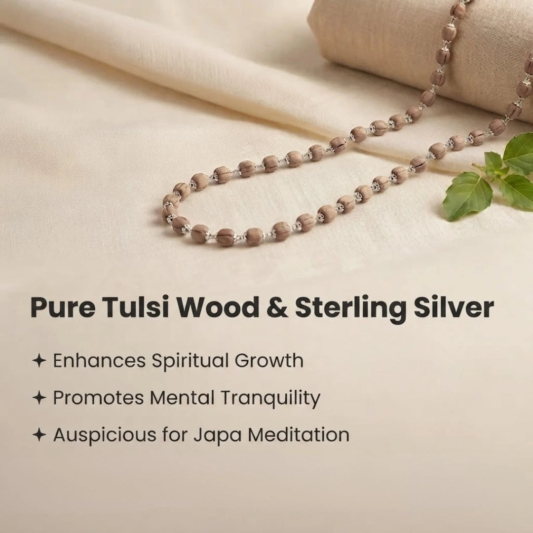 Tulsi Mala Silver Plated